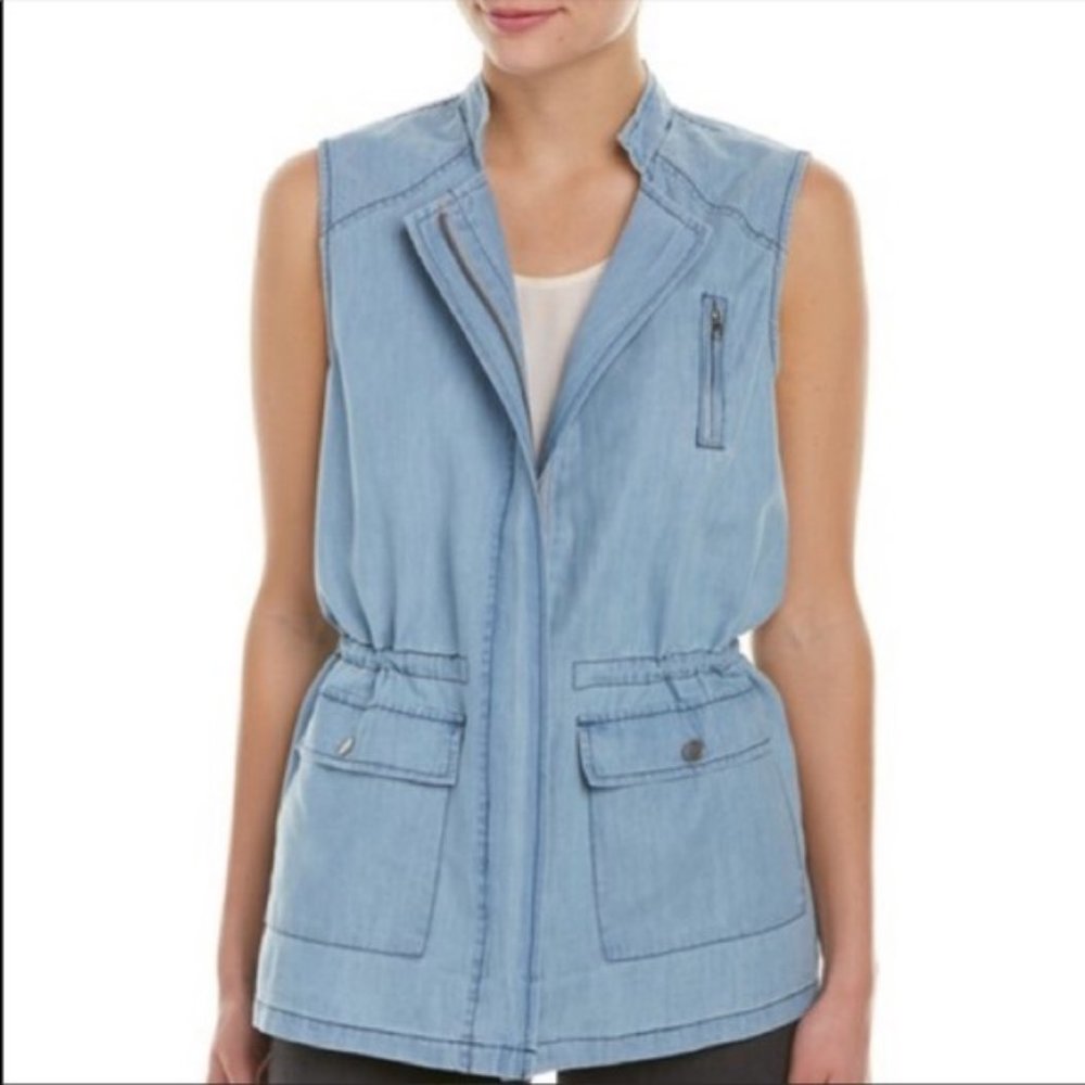 Jack by BB Dakota Chambray Cargo Vest Sz L worn once!!